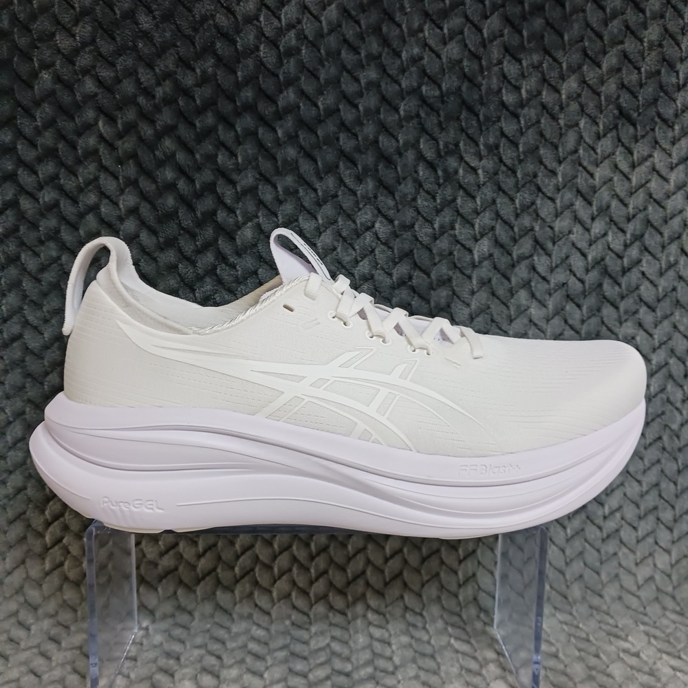 Asics Gel-Nimbus 28 Men's Walking Running Sneakers Shoes Triple White Size 9.5 - Picture 7 of 10